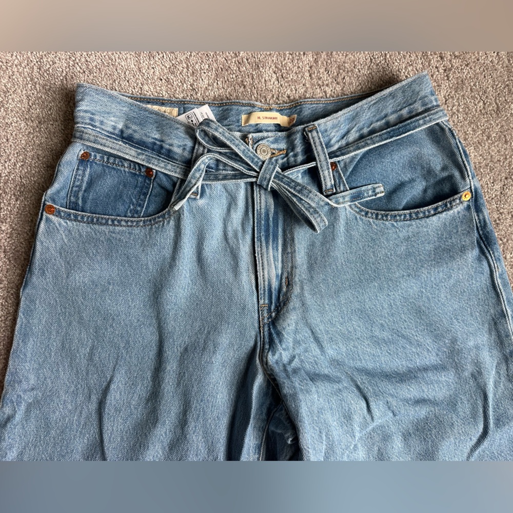 Women’s Levi's premium XL Straight wide leg Jeans 27 x 29 free people zip fly - Picture 9 of 11